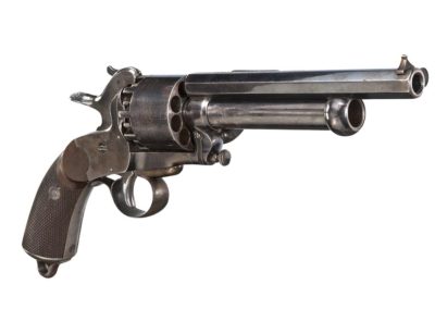 Old revolver pistol decorative isolated on white with clipping path